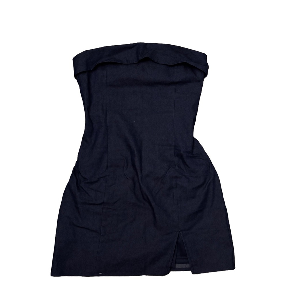 Navy Blue Strapless Dress